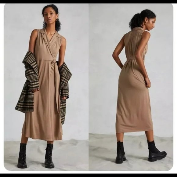 Anthropologie - NWT Shirtdress Wrap Maxi - Picture 1 of 4